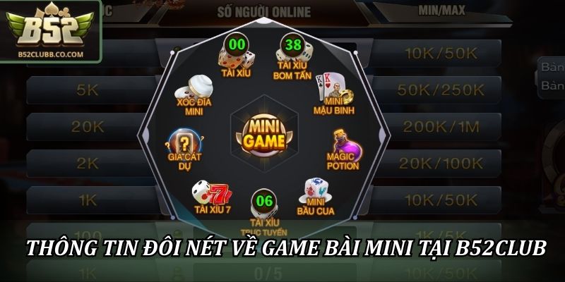 Game Bài Mini Tại B52club - Giải Trí Nhanh, Kịch Tính Và Thú Vị 1 Thông tin đôi nét về game bài mini tại B52club